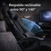 Silla Gamer Ergonómica Cuero Sintético Masaje Lumbar bk/wt