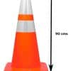 CONO FLEXIBLE 90 CM CON 1 BANDA REFLECTIVA - Seguridad Vial