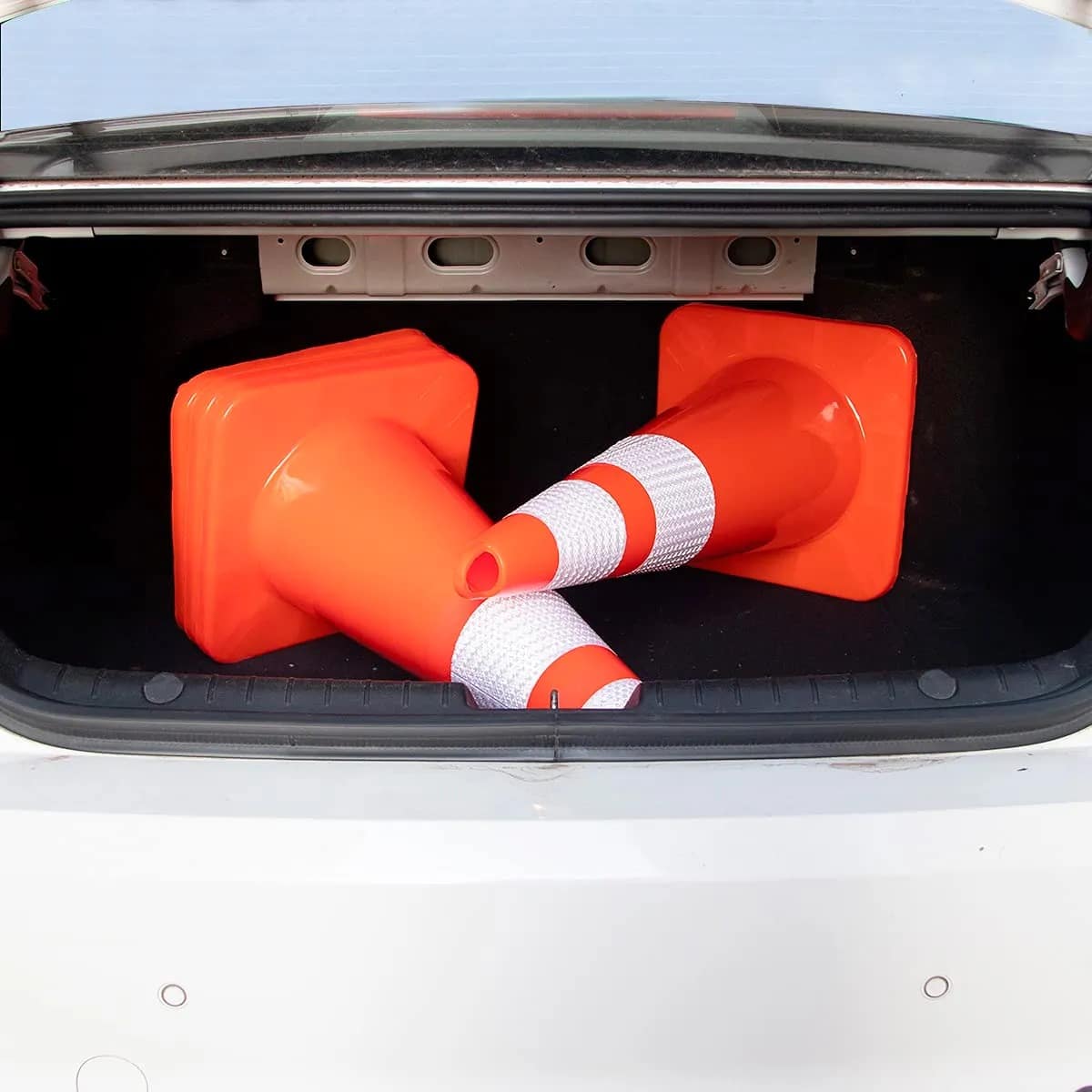 CONO FLEXIBLE 90 CM CON 1 BANDA REFLECTIVA - Seguridad Vial