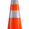 CONO SEMI FLEXIBLE 70 CM 2 BANDAS REFLECTIVAS Seguridad Vial