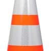 CONO SEMI FLEXIBLE 70 CM 2 BANDAS REFLECTIVAS Seguridad Vial