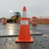 CONO SEMI FLEXIBLE 70 CM 2 BANDAS REFLECTIVAS Seguridad Vial