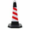 Cono De Carretera Rigido Base Negra Reflectivo 70cm Negro