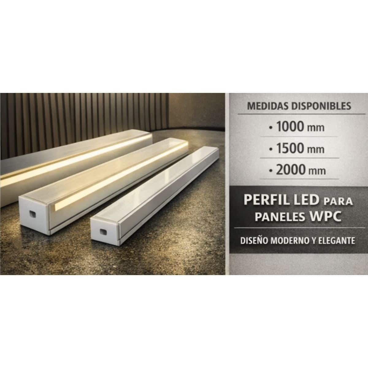 Copia - Luz Led NEUTRO Para Wpc Encastre, Luz De Wpc Panel 2 Metros