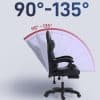 Copia - Silla Gamer SHOT-2025 Ergonómica Reclinable Con Apoyapiés Y Masajeador Negra/Roja