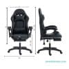 Copia - Silla Gamer SHOT-2025 Ergonómica Reclinable Con Apoyapiés Y Masajeador Negra/Roja