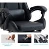 Copia - Silla Gamer SHOT-2025 Ergonómica Reclinable Con Apoyapiés Y Masajeador Negra/Roja