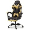 Silla Gamer Lumax Modelo ROM con Apoyapies - Negro/Amarillo