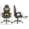 Silla Gamer Lumax Modelo ROM con Apoyapies - Negro/Amarillo
