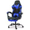 Silla Gamer Lumax Modelo ROM con Apoyapies - Negro/Azul