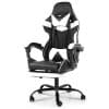 Silla Gamer Lumax Modelo ROM con Apoyapies - Negro/Blanco