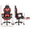Silla Gamer Lumax Modelo ROM con Apoyapies - Negro/Rojo