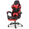 Silla Gamer Lumax Modelo ROM con Apoyapies - Negro/Rojo