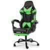 Silla Gamer Lumax Modelo ROM con Apoyapies - Negro/Verde