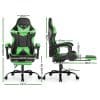Silla Gamer Lumax Modelo ROM con Apoyapies - Negro/Verde