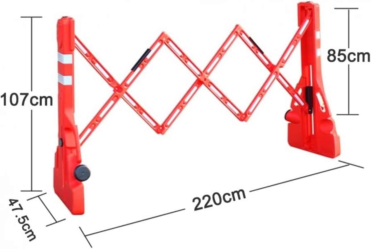 Valla Extensible Seguridad 2.5 mts Altura 97cm, Ancho 38cm