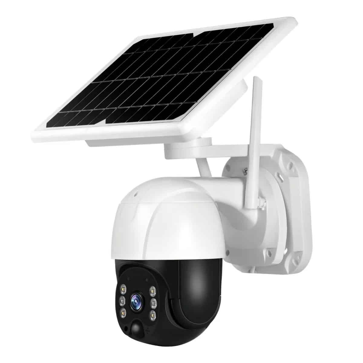 Cámara Seguridad Solar 4k Exterior Wifi Ptz Doble Lente Led