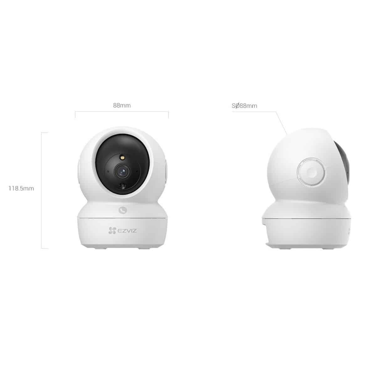 Cámara WiFi Ezviz H6c 2K 4MP 360° Sensor Visión Nocturna IR