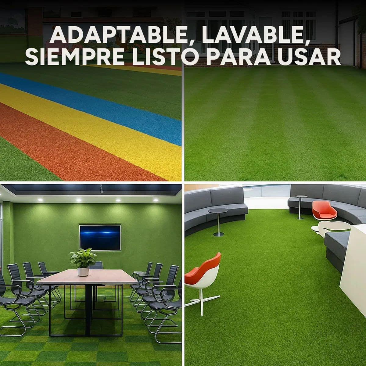 Césped Sintético 30 M2 Pasto Artificial Rollo Decoración 2cm