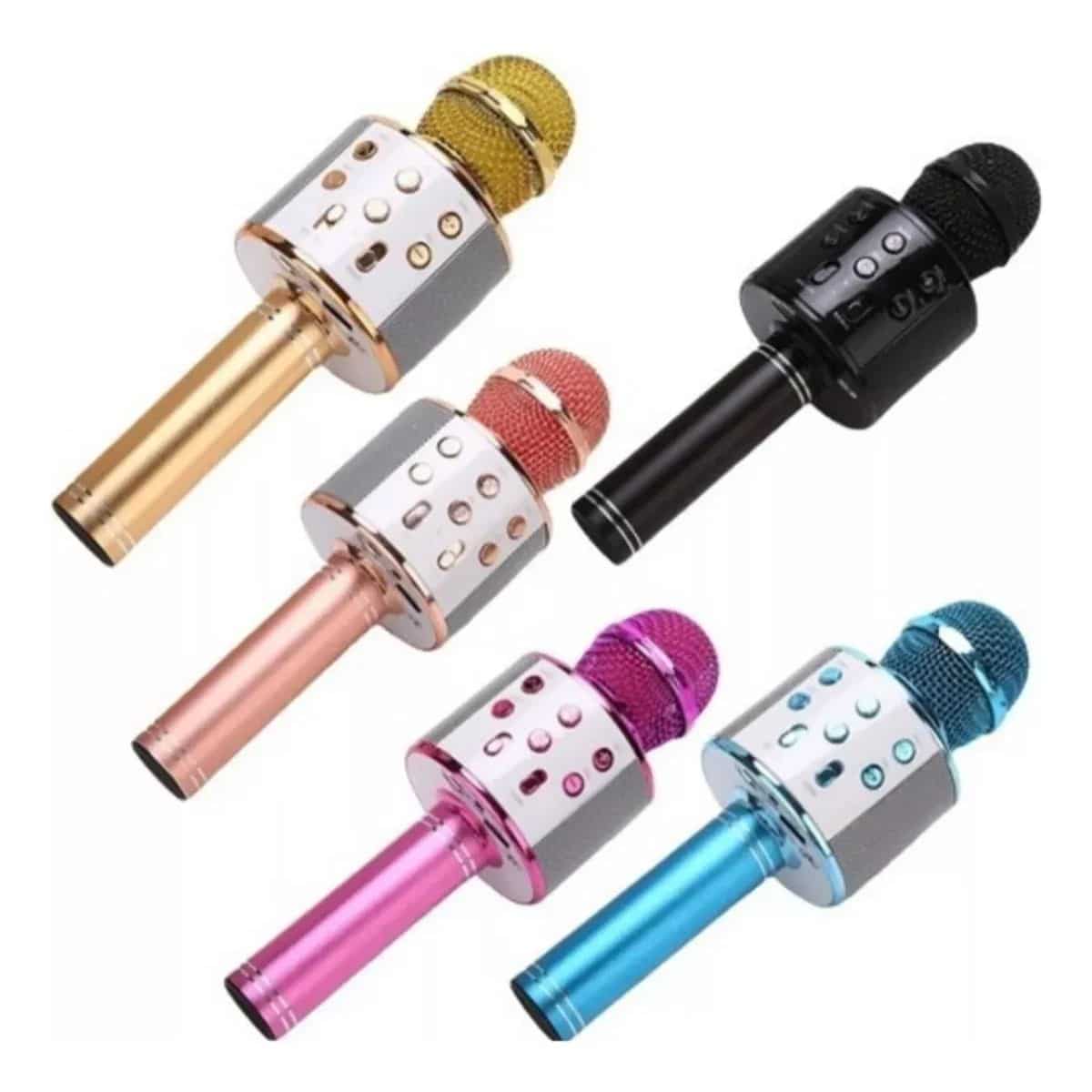 Copia - Microfono Karaoke Bluetooth altavoz Ws 858 Color Azul