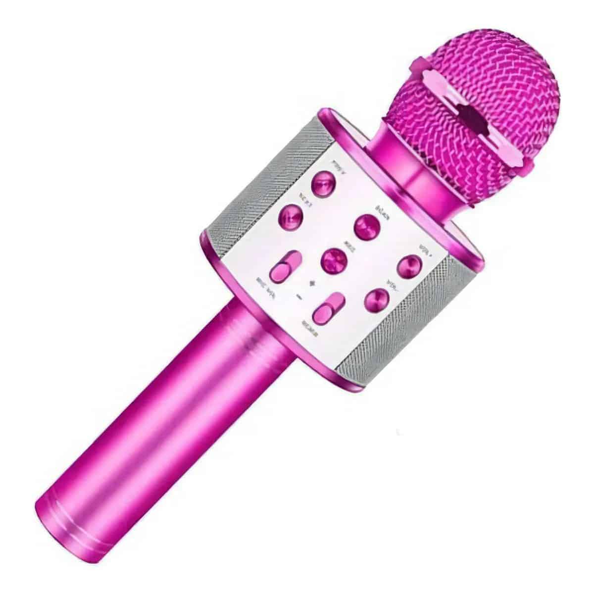 Copia - Microfono Karaoke Bluetooth altavoz Ws 858 Color Dorado