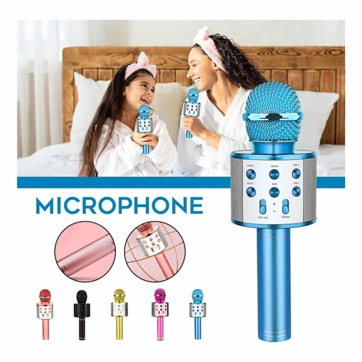 Copia - Microfono Karaoke Bluetooth altavoz Ws 858 Color Rosa Chicle