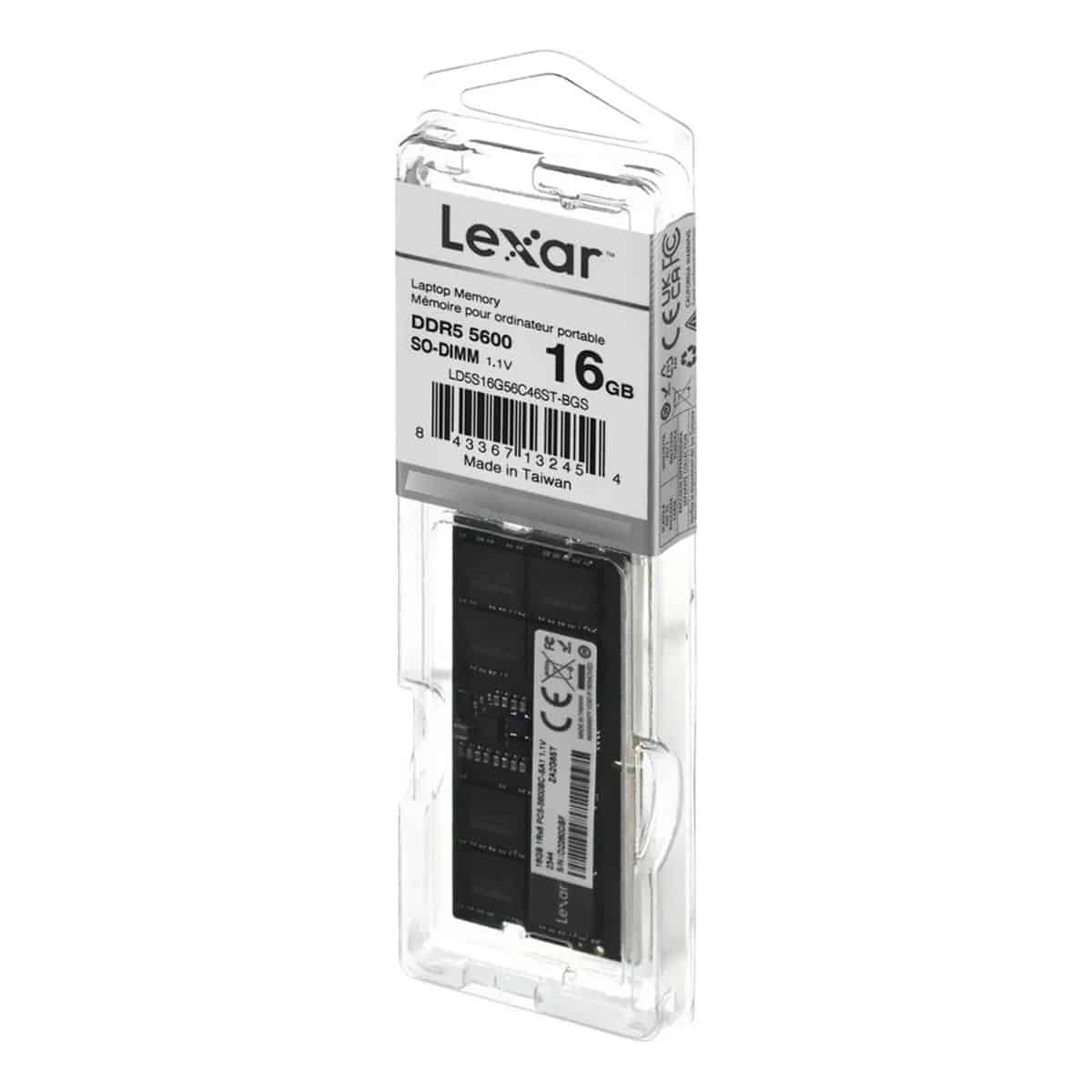 Memoria RAM Lexar SODIMM DDR5 5600 16GB para Notebooks