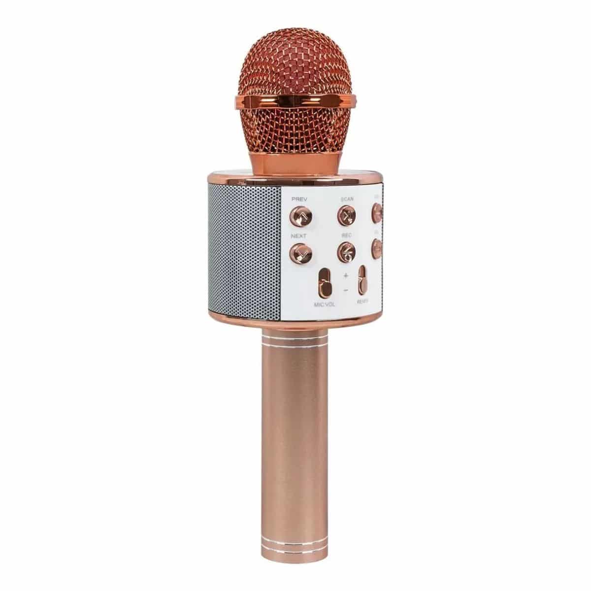 Microfono Karaoke Bluetooth altavoz Ws 858 Color Rosa Chicle