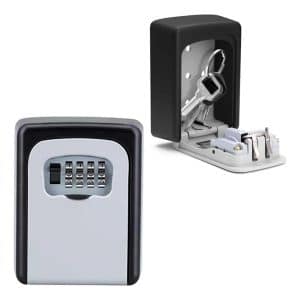 Mini Caja Fuerte O De Seguridad Aleación Aluminio Llave Gris