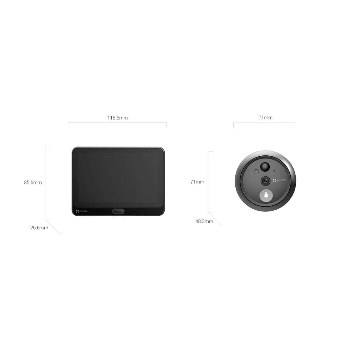 Mirilla Smart Ezviz HP4 2MP Full HD 1080p Videoportero WiFi