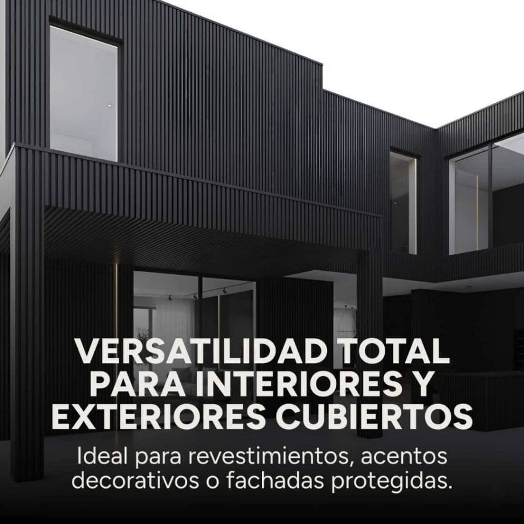 Copia - Pack X10 Wpc Wall Panel Lambrin 290x16.7cm Gris Oscuro