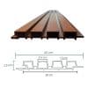 Copia - Pack X20 Revestimiento Exterior Wpc 3d Pared Decorativo Simil Madera NOGAL