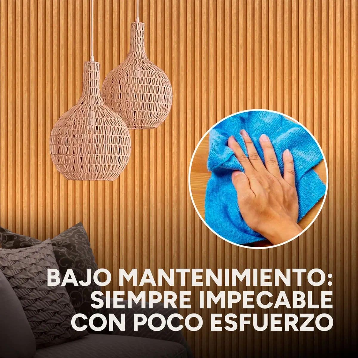 Copia - Pack X20 Wpc Simil Madera Panel Lambrin 290x16.7 Gris Oscuro