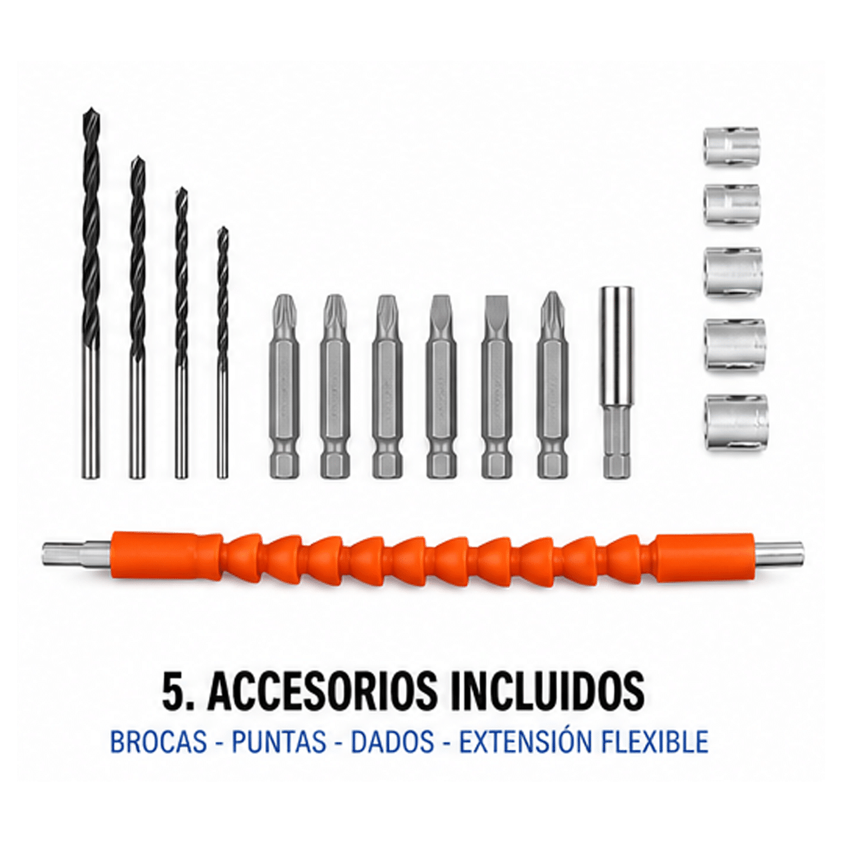 Copia - Taladro Profesional de alta potencia 13mm con 2 Baterias, Cargador y Maletin