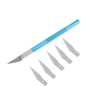 Copia - Trincheta Profesional Cortante D Precisión De Aluminio Con 5 Cuchillas PLATEADO