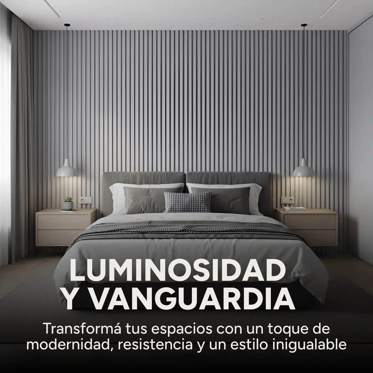 Copia - Wpc Revestimiento Simil Madera Lambrin 2.90x16.7 Gris Oscuro Gris Oscuro