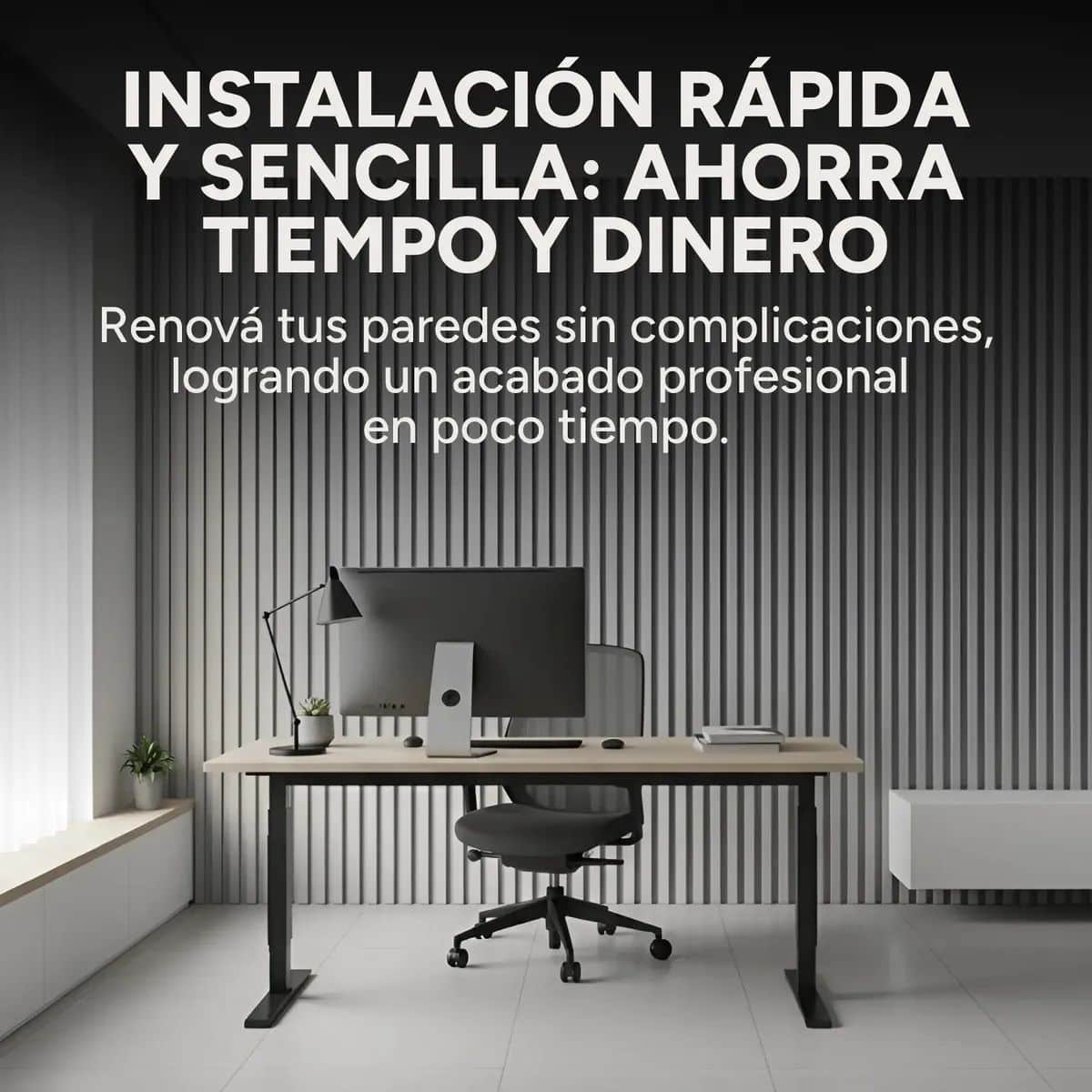 Copia - Wpc Revestimiento Simil Madera Lambrin 2.90x16.7 Gris Oscuro Gris Oscuro