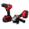 Kit Profesional de Taladro 13mm + Amoladora con 2 Baterias