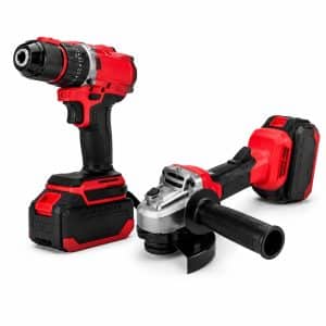 Kit Profesional de Taladro 13mm + Amoladora con 2 Baterias