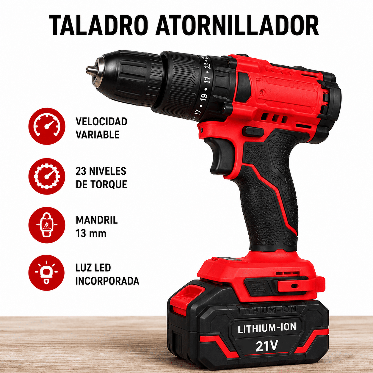 Kit Profesional de Taladro 13mm + Amoladora con 2 Baterias