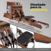 Maquina Simulador Remo De Agua Plegable Madera 158kg