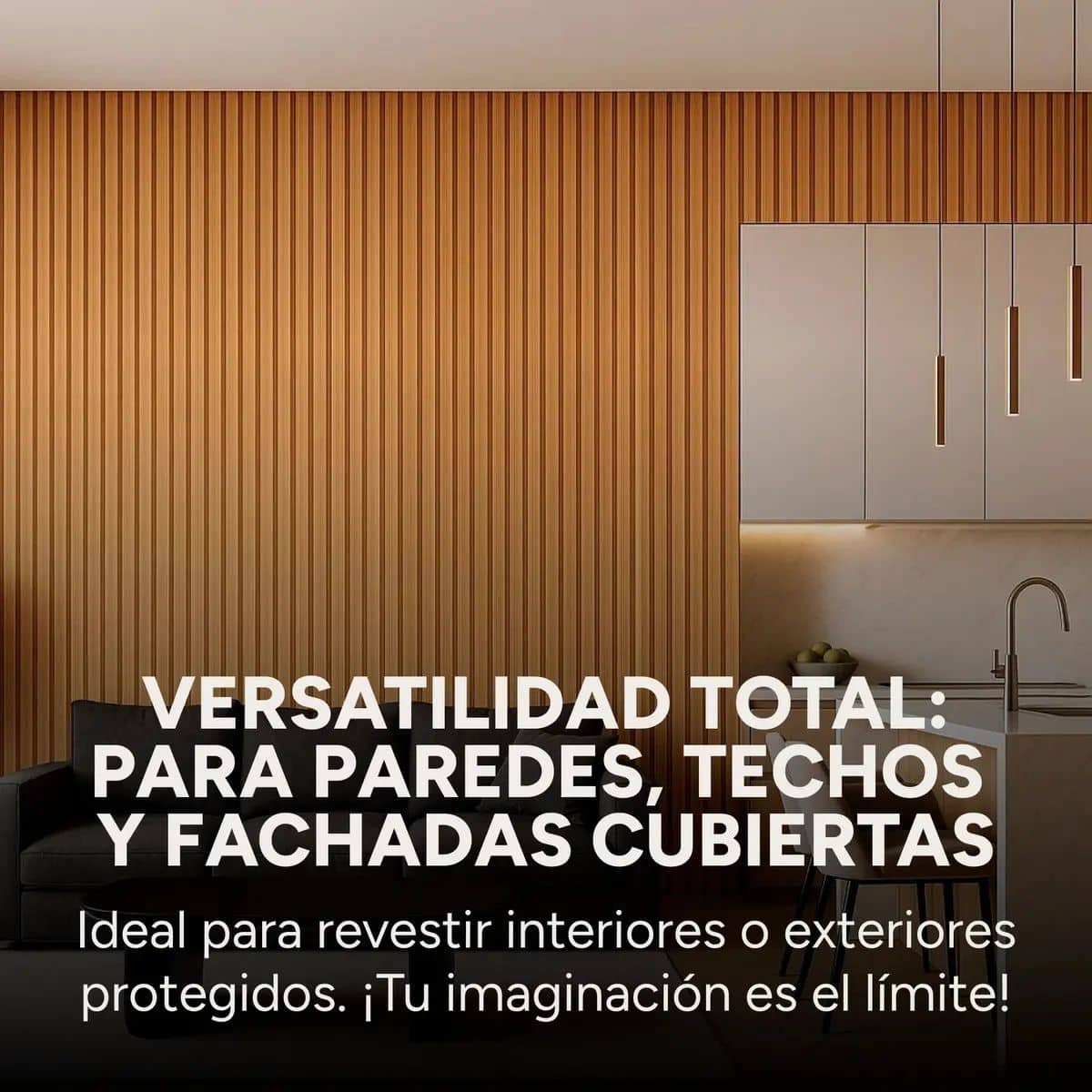 Pack X50 Wpc Simil Madera Wall Panel Lambrin 2.90x16.7
