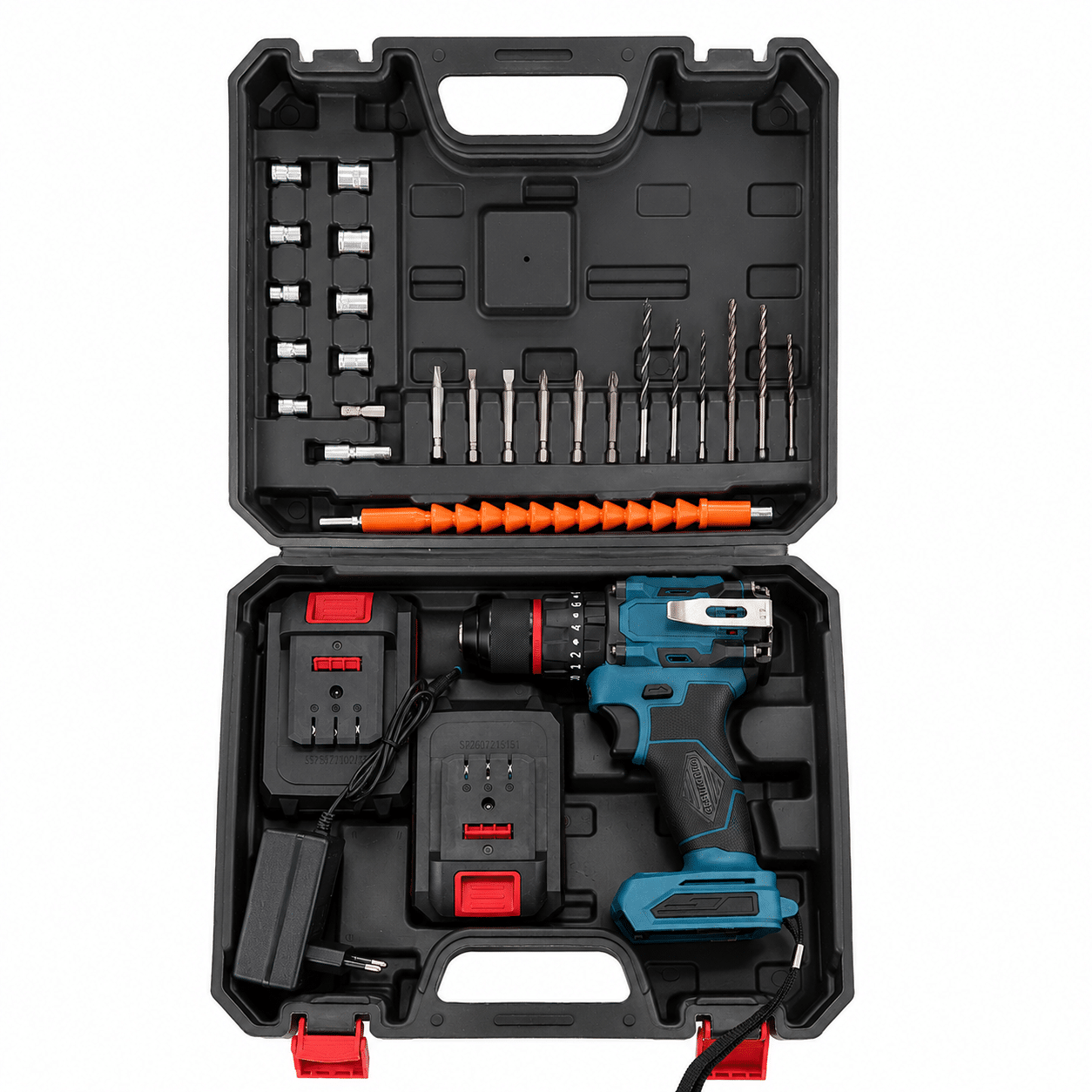 Taladro 10mm con 2 Baterias Percutor, Cargador y Maletin