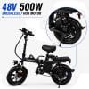 Bicicleta Eléctrica Luxor Eb9 Rodado 16'' 500w 120kg