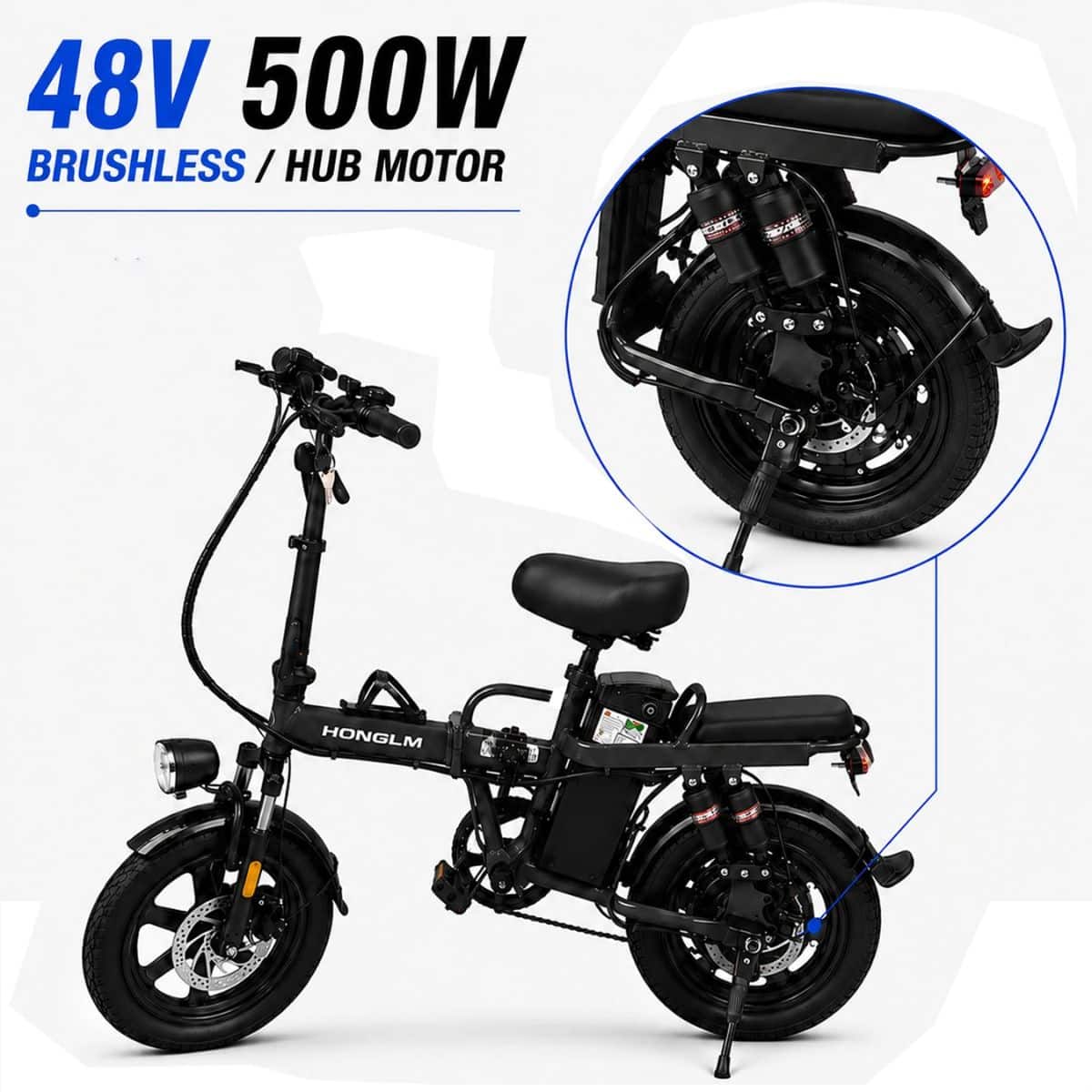 Bicicleta Eléctrica Luxor Eb9 Rodado 16'' 500w 120kg