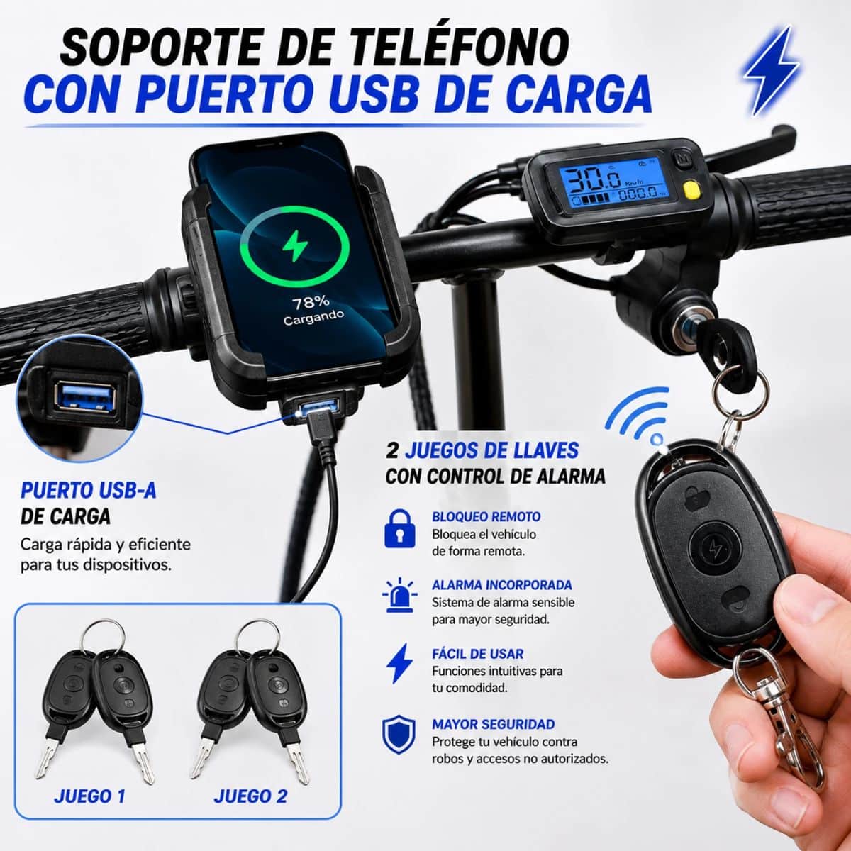 Bicicleta Eléctrica Luxor Eb9 Rodado 16'' 500w 120kg