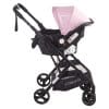 Coche de bebé Bebesit Travel System Vox con cubrepiés - Rosa