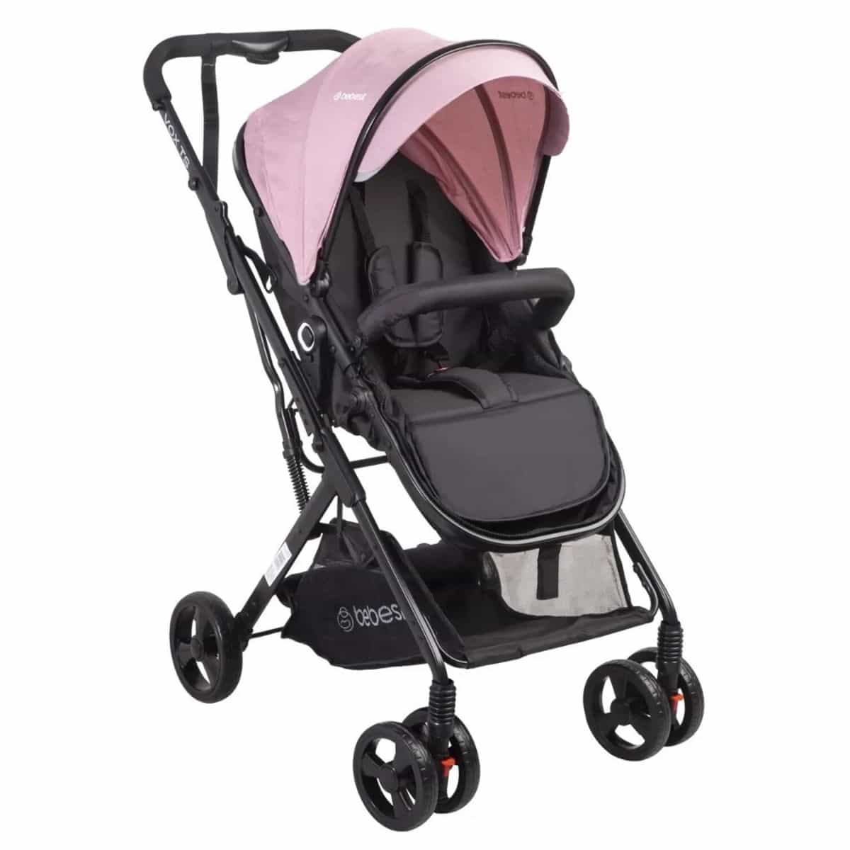 Coche de bebé Bebesit Travel System Vox con cubrepiés - Rosa