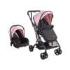 Coche de bebé Bebesit Travel System Vox con cubrepiés - Rosa