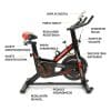 Copia - Bicicleta Spinning Profesional Ergométrica Disco 13Kg Premium